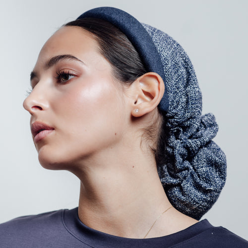 Riviera — profil, denim marine et bleu profond de l'étoffe
